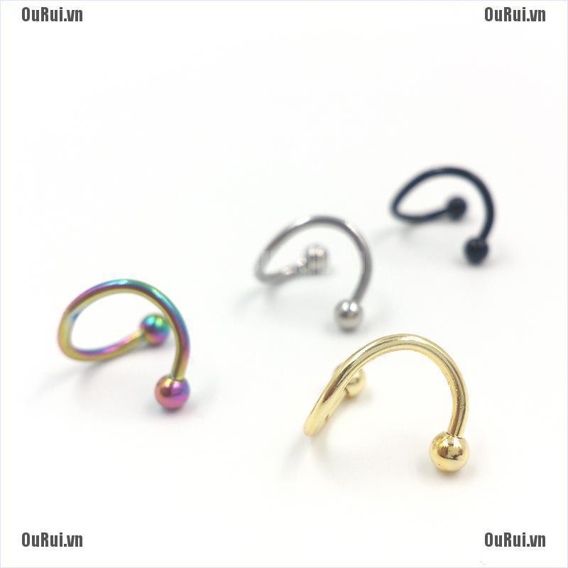 Set 4 khuyên mũi / môi / tai bằng thép không gỉ cá tính thời trang