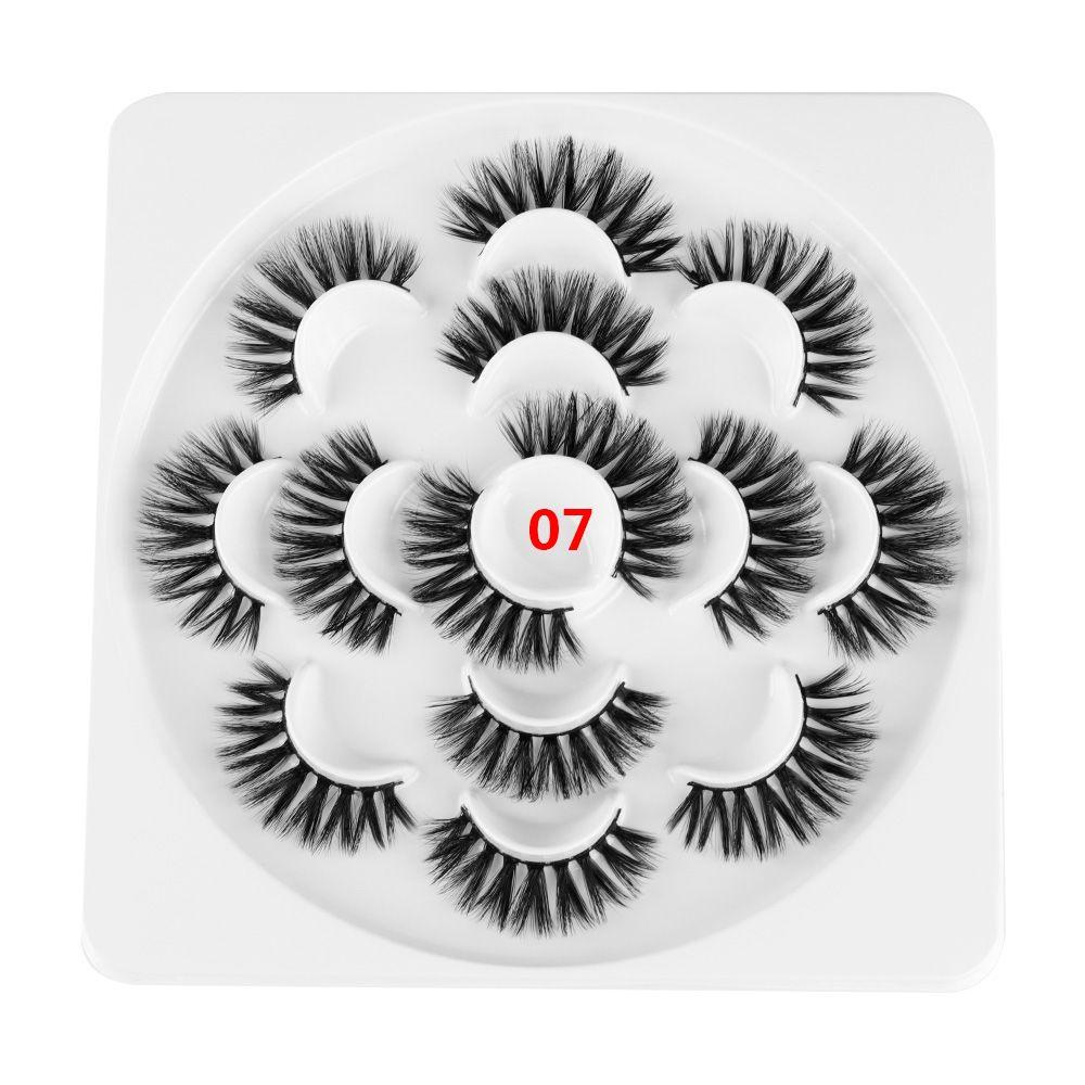 Bộ 7 Cặp Lông Mi Giả Dài Tự Nhiên Handmade Dành Cho Trang Điểm Làm Đẹp
