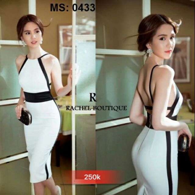 Đầm body hở lưng