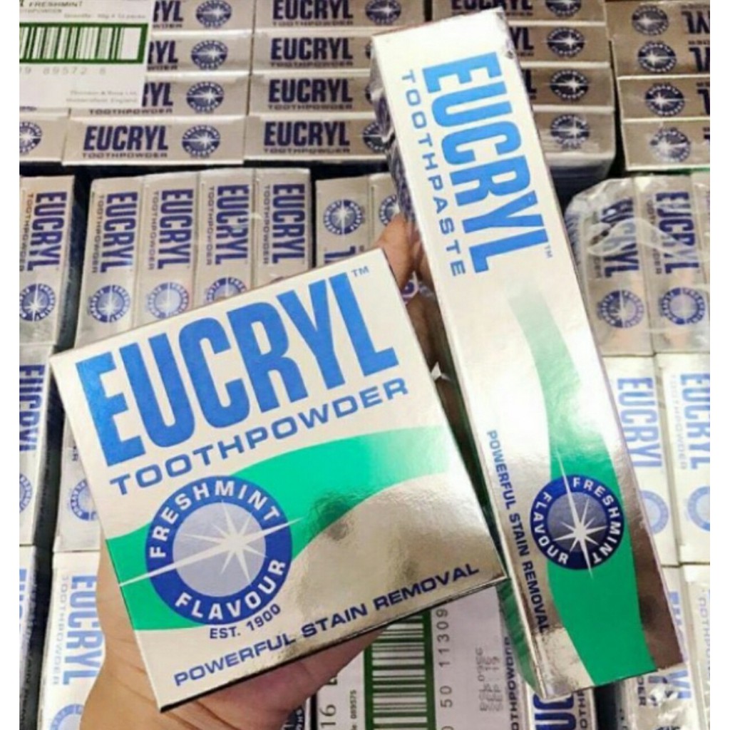 Bột trắng răng Eucryl Anh 50g