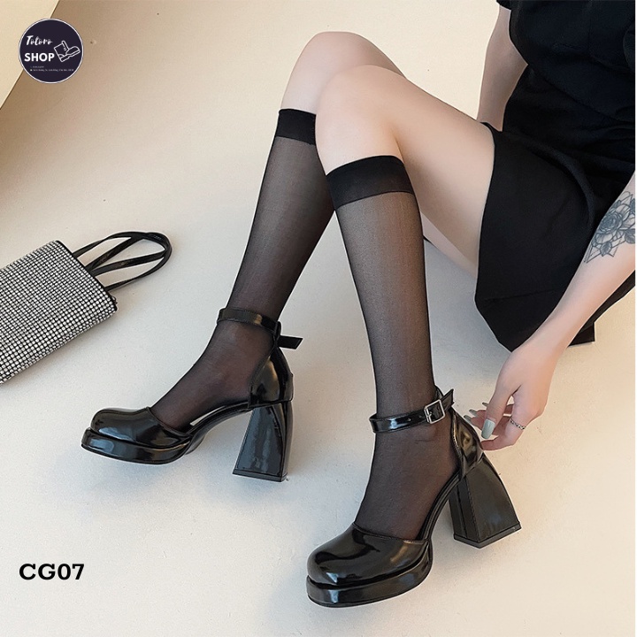 Giày Cao Gót Dế To Cao 10 Phân Da Trơn Phong Cách Mới Cao Cấp Hot Trend 2023 - CG07