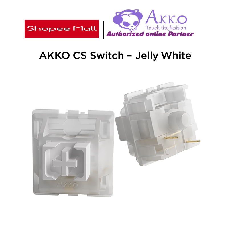 Bộ switch bàn phím cơ Akko CS Switch - Jelly White (45 switch)