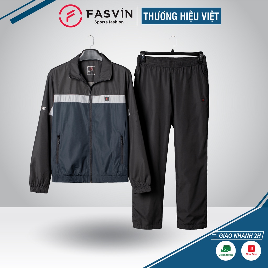 Bộ quần áo gió thể thao nam Fasvin BD20409.HN cản gió tốt