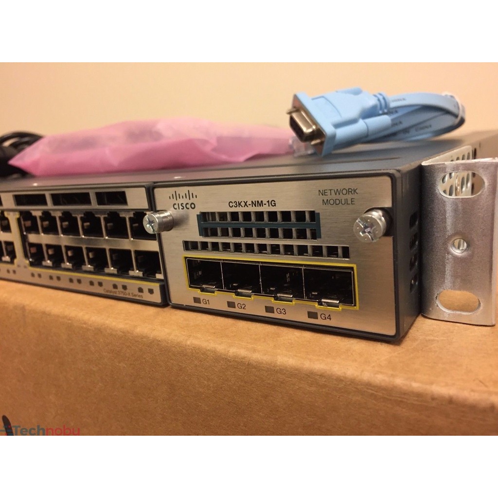 Cisco WS-C3750X 48T-S 48 Port Gigabit Switch & 2x 350W Power