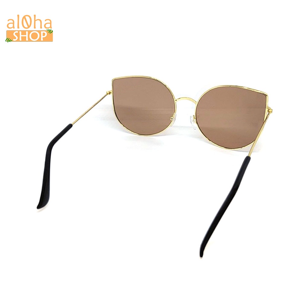 Mắt kính Ulzzang râm trà thời trang gọng sắt mắt to K022 phong cách sang chảnh, cá tính - al0ha Shop