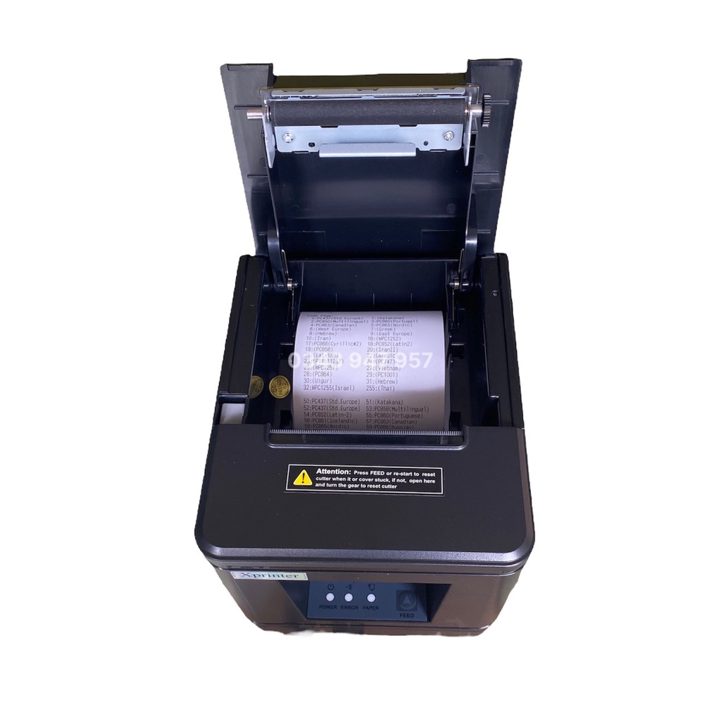 COMBO Máy in hoá đơn, in bill Xprinter  khổ K80 và Giấy in nhiệt K80x45mm