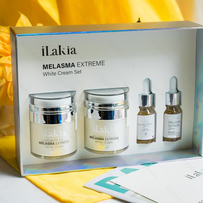 BỘ GIẢM NÁM ILAKIA MELASMA EXTREME WHITE CREAM SET 4 MÓN CHÍNH HÃNG - 7324