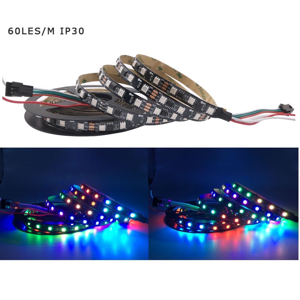Cuộn led 5050 dải đèn led RGB nháy đuổi dây dán full color chạy hiệu ứng đẹp mắt - ic chất lượng cao 1903 chip led 5050