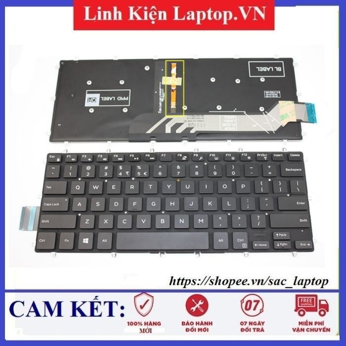 Bàn phím Laptop DELL 7466 - Inspiron 15-5000 5368 5370 5373 5378, 15-7000 7378 7460 7467 7560 7569 7579 7460 7466