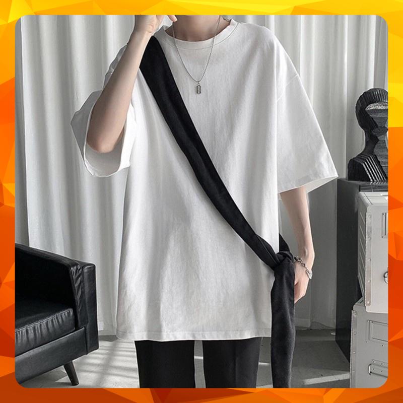 Áo Phông Trơn Tay Lỡ Form Rộng Cho Nam, Nữ- Chất Liệu Thun Co Dãn
