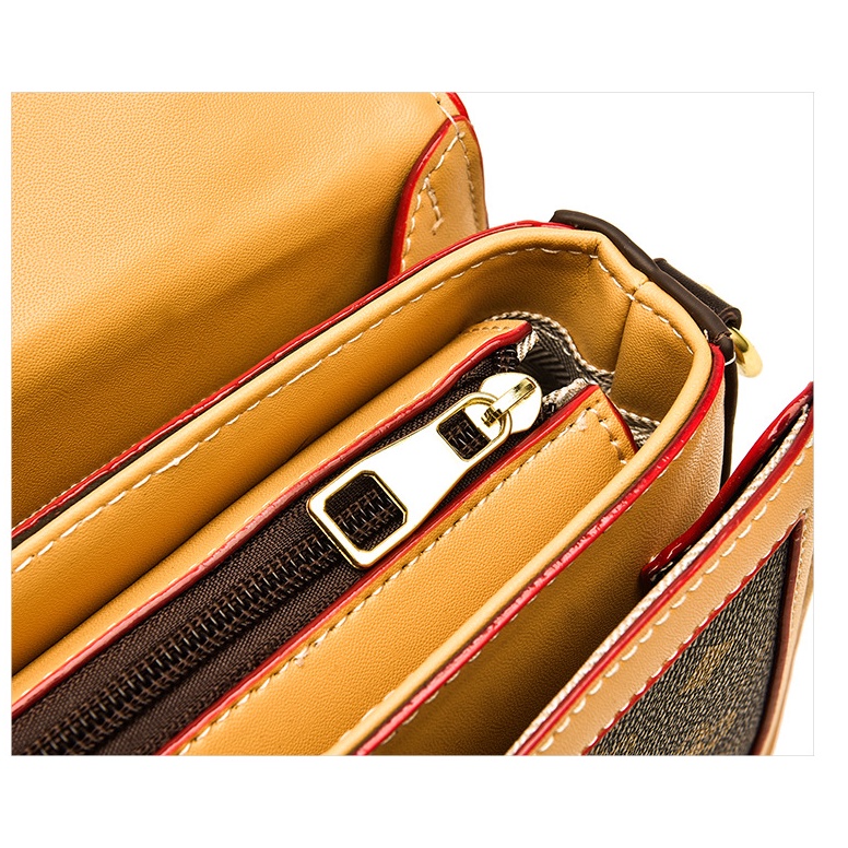 Túi đeo chéo CHUWANGLIN bằng da cỡ nhỏ in họa tiết thời trang cho nữ