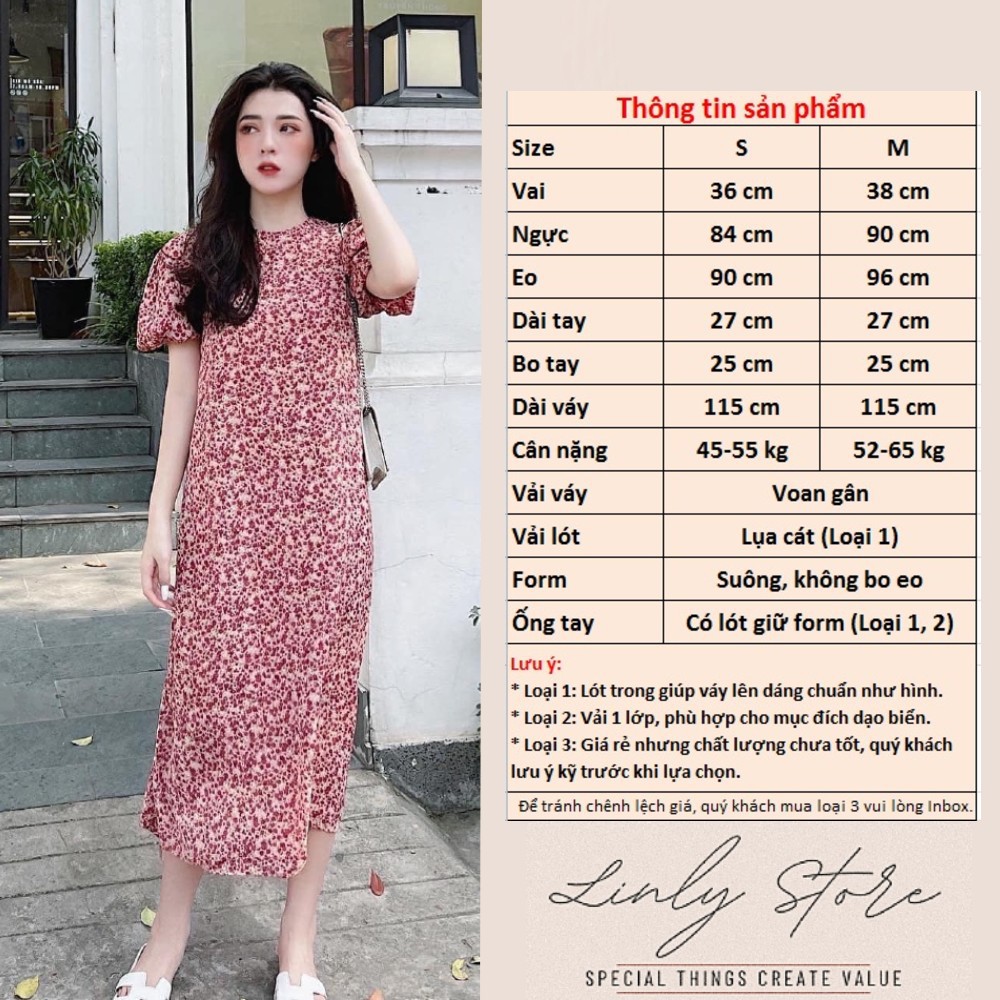 [Mã WAMT1505 giảm 10K đơn 0K] VÁY HOA NHÍ 2 LỚP - ĐẦM NỮ TAY BỒNG DÁNG SUÔNG A | BigBuy360 - bigbuy360.vn