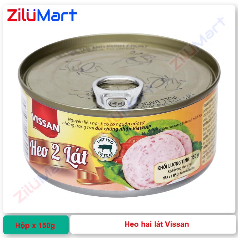 Hộp heo hai lát Vissan loại 150g