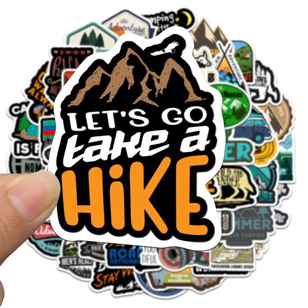 Bộ 10/50 Sticker Hoạt Hình Chống Thấm Nước