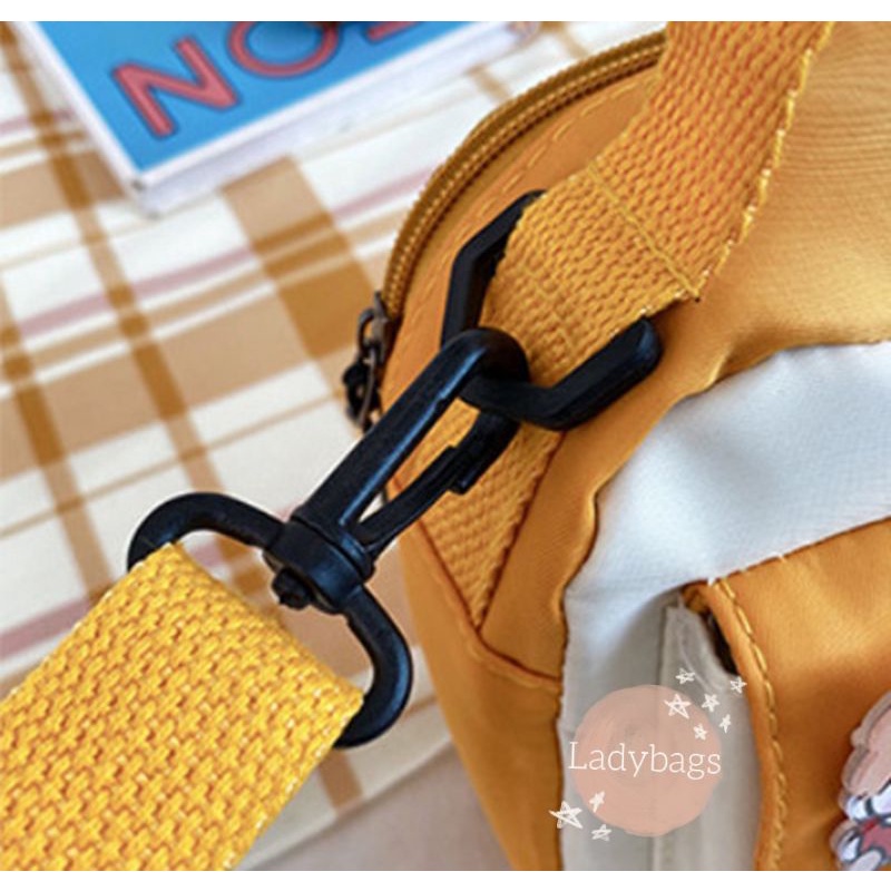 Túi dễ thương túi xách nữ đi học cute giá rẻ hình con vịt đeo chéo kèm gấu bông HN015