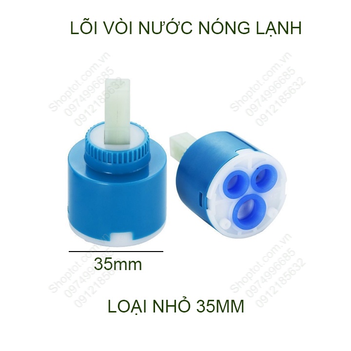 Lõi vòi nước nóng lạnh, dùng cho các loại vòi nóng lạnh, sen tắm, loại 35mm hoặc 40mm tùy chọn