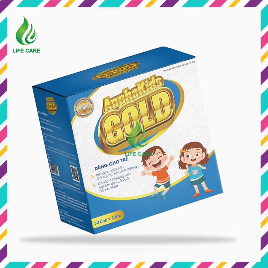 Alphakids GOLD- Giúp Trẻ Tăng sức đề kháng Hấp Thu Dưỡng Chất Ăn Ngon Ngủ Ngon (Viện hàn lâm KH và CN Việt Nam) LIFECARE