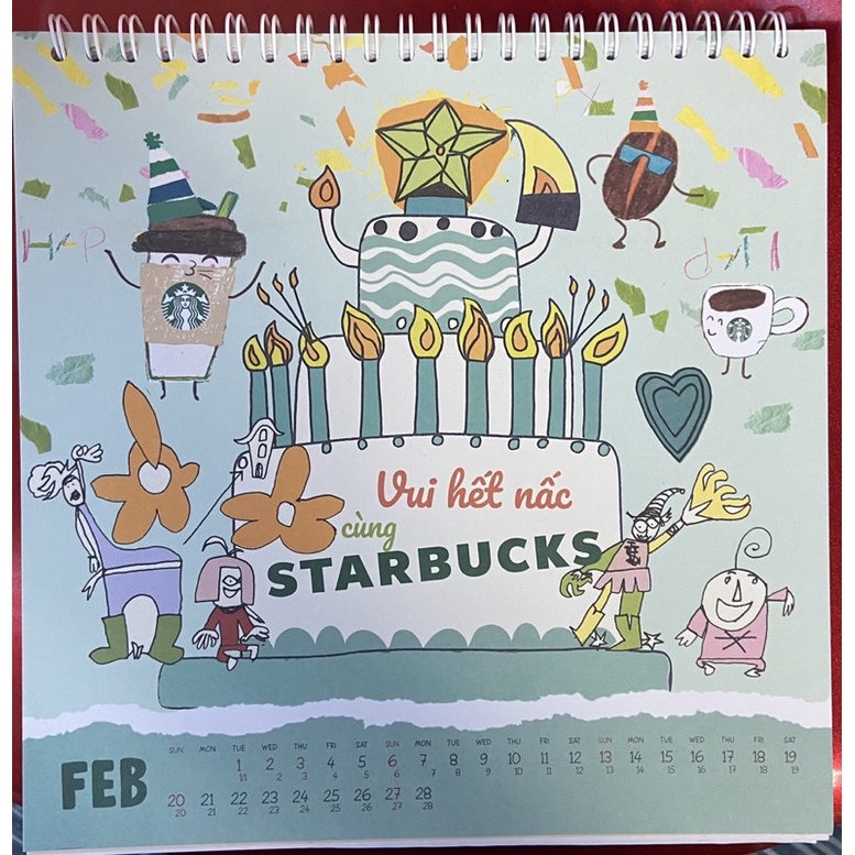 Lịch để bàn Starbuck 2022