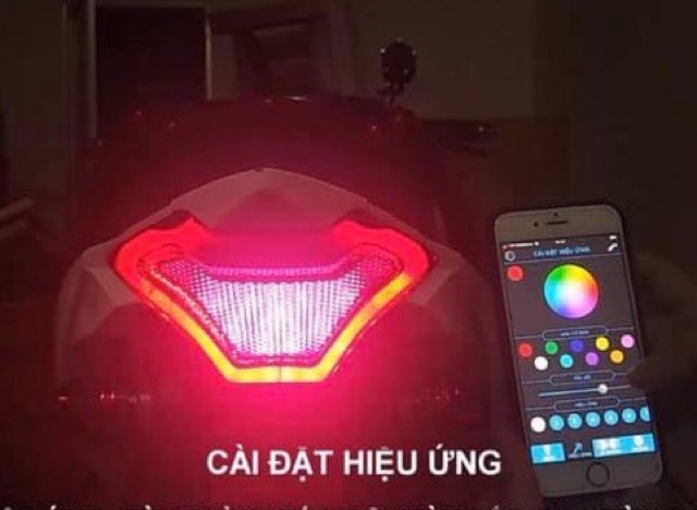 Đèn hậu ex 150 tích hợp audi a11 điểu khiển bluetooth