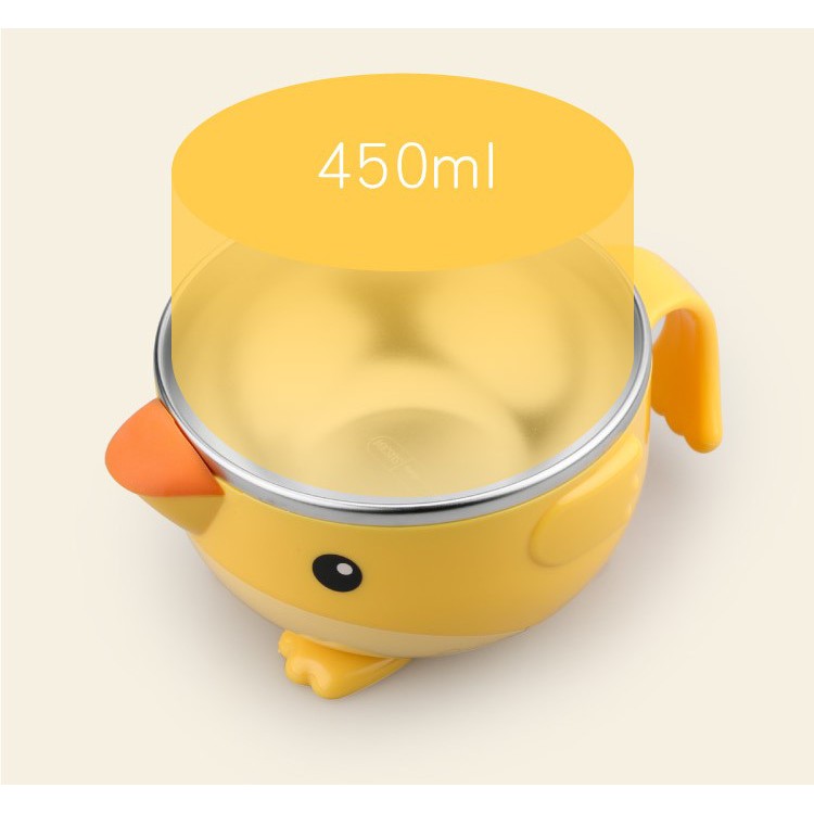 Bát Ăn Dặm GORYEO BABY Bát Ăn Dặm Cho Bé Có Nắp Đậy, Giữ Nhiệt, Chống Đổ - 450ml