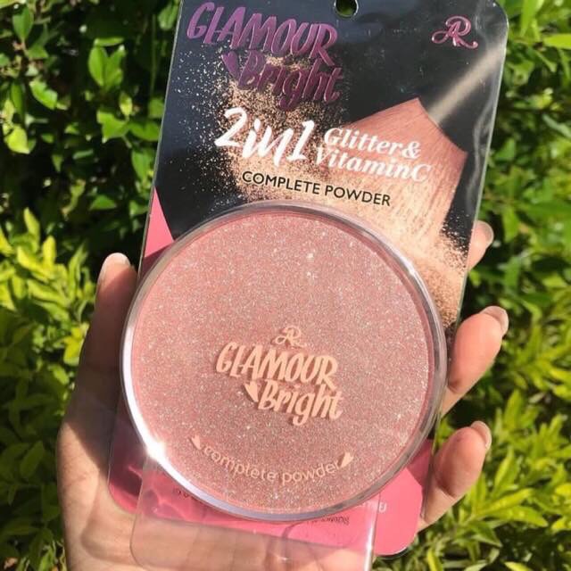 Phấn phủ Glamor bright 2 tầng nhũ và không nhũ