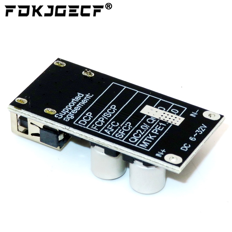 Mô Đun Hạ Áp QC3.0 QC2.0 USB DC-DC 6-32V 9V 12V 24V 3V 5V 12V Chuyên Dụng