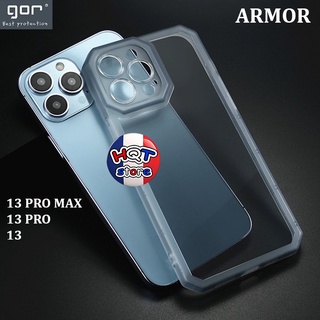 Ốp lưng dẻo trong viền nhám gor armor cho ip 13 pro max / 13 pro / 13