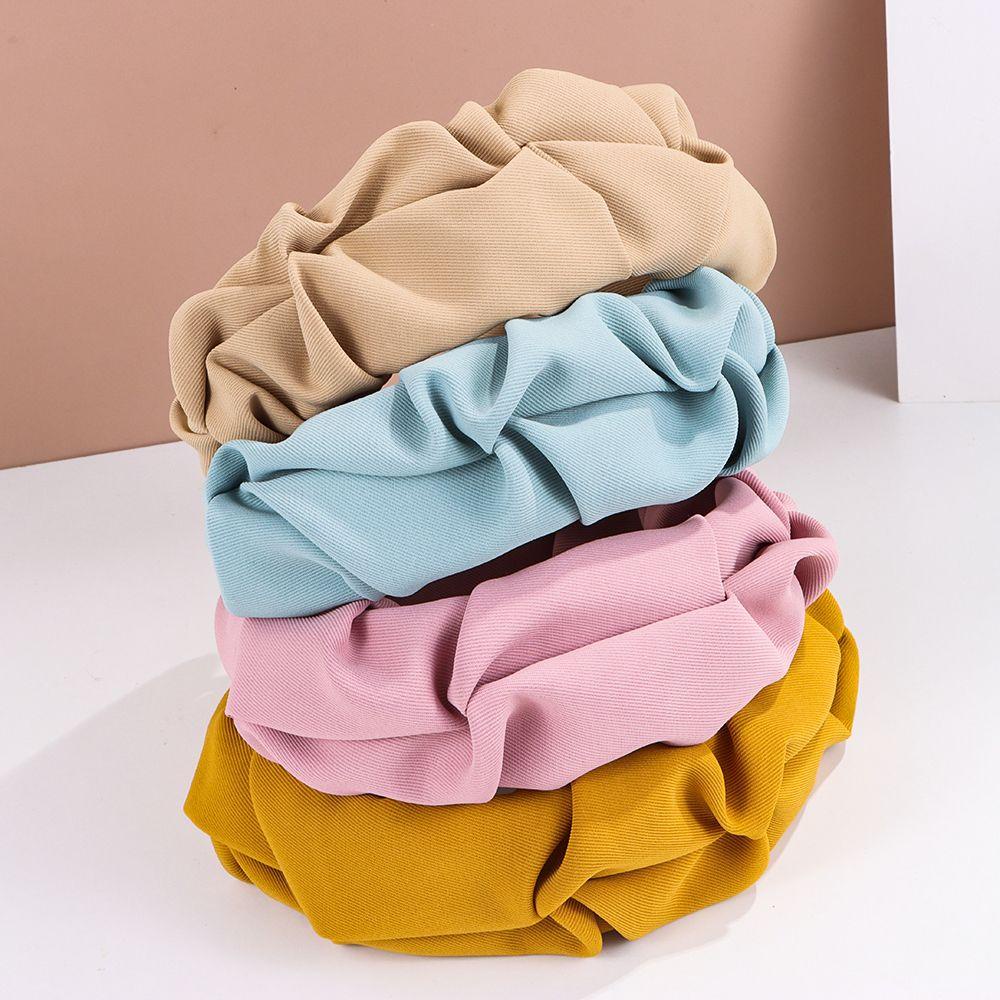 Băng Đô Rửa Mặt Màu Trơn Bản Rộng Thời Trang