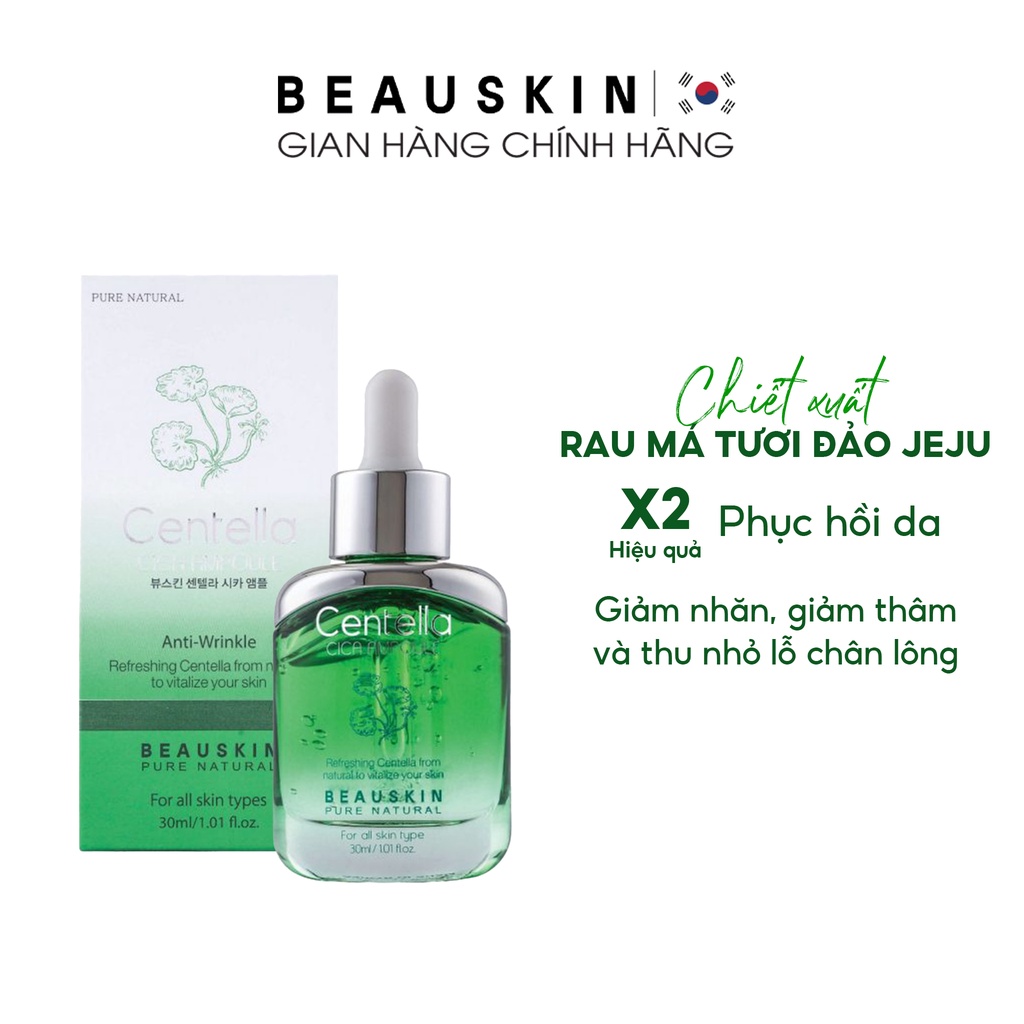 Tinh Chất Rau Má BEAUSKIN Centella Cica Tái Tạo Làm Trắng, Phù Hợp Với Mọi Loại Da Dung Tích 30ml