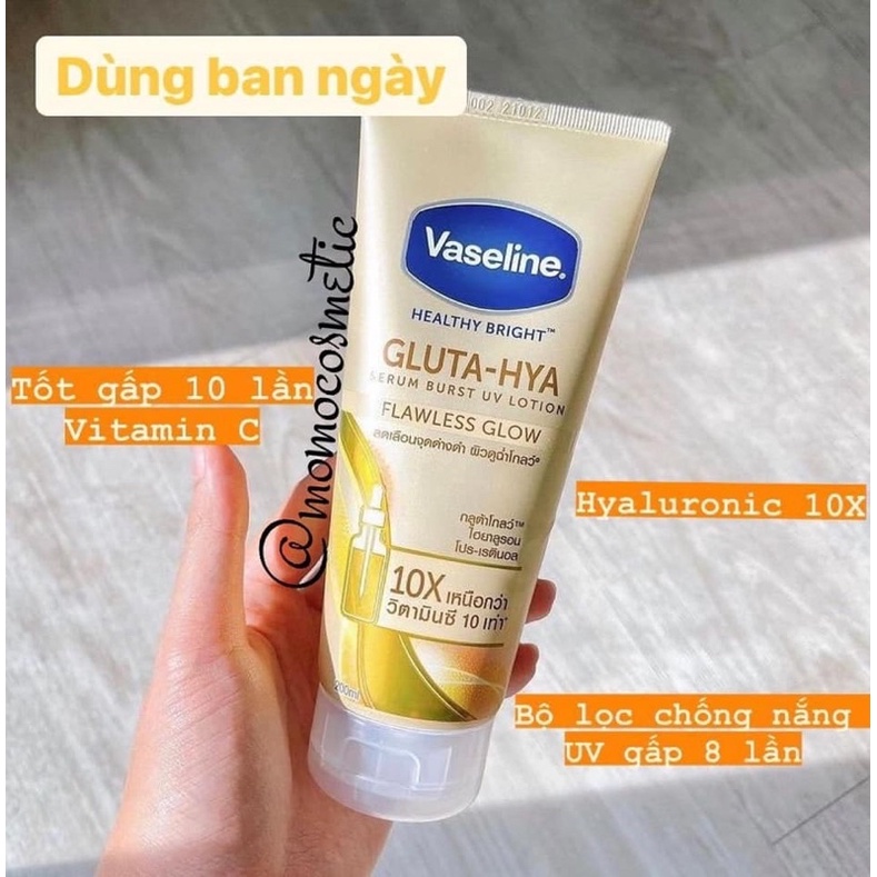 Dưỡng thể trắng da Vaseline Gluta-Hya Serum Burst Lotion