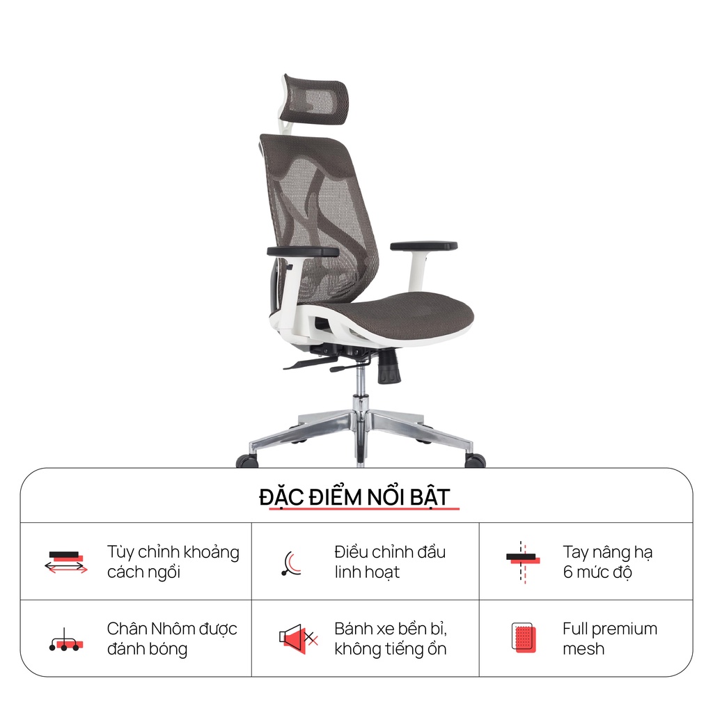 Ghế công thái học HyperWork HPW01