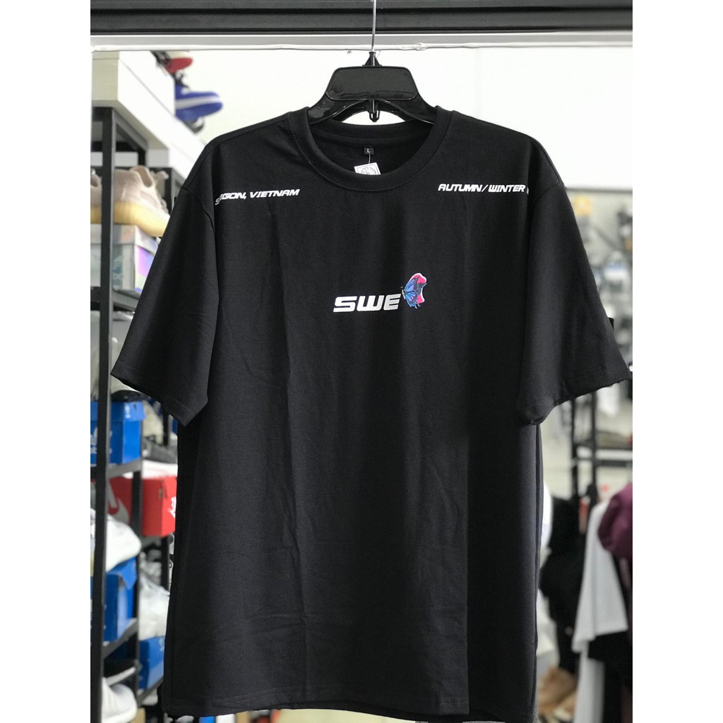Áo thun tay lỡ swe bướm phong cách unisex - Gin store