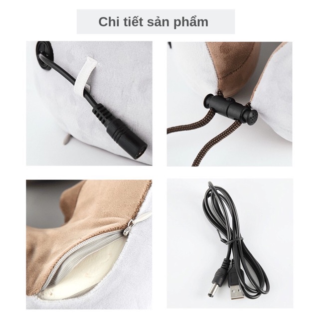 Gối Massage Cổ Vai Gáy U-Shaped Cao Cấp