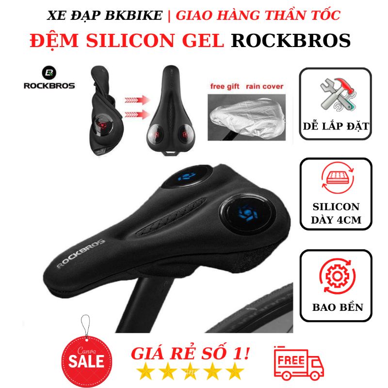 Đệm Yên, Bọc Yên Xe Đạp Gel Silicon Rockbros - Êm Vô Địch