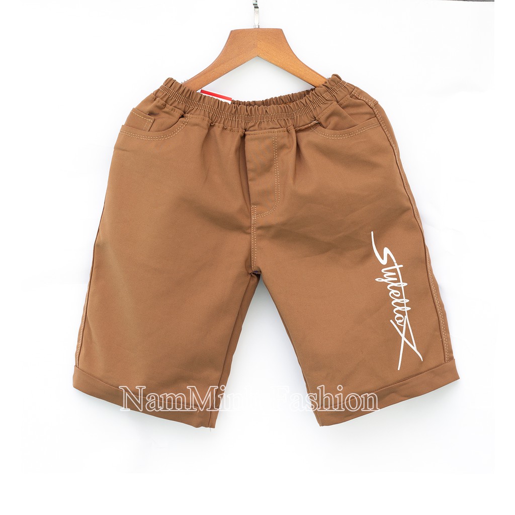 Quần Short kaki bé trai cân nặng từ 16-30 kg,  Quần lửng cho bé trai chất vải mềm mịn co dãn tốt