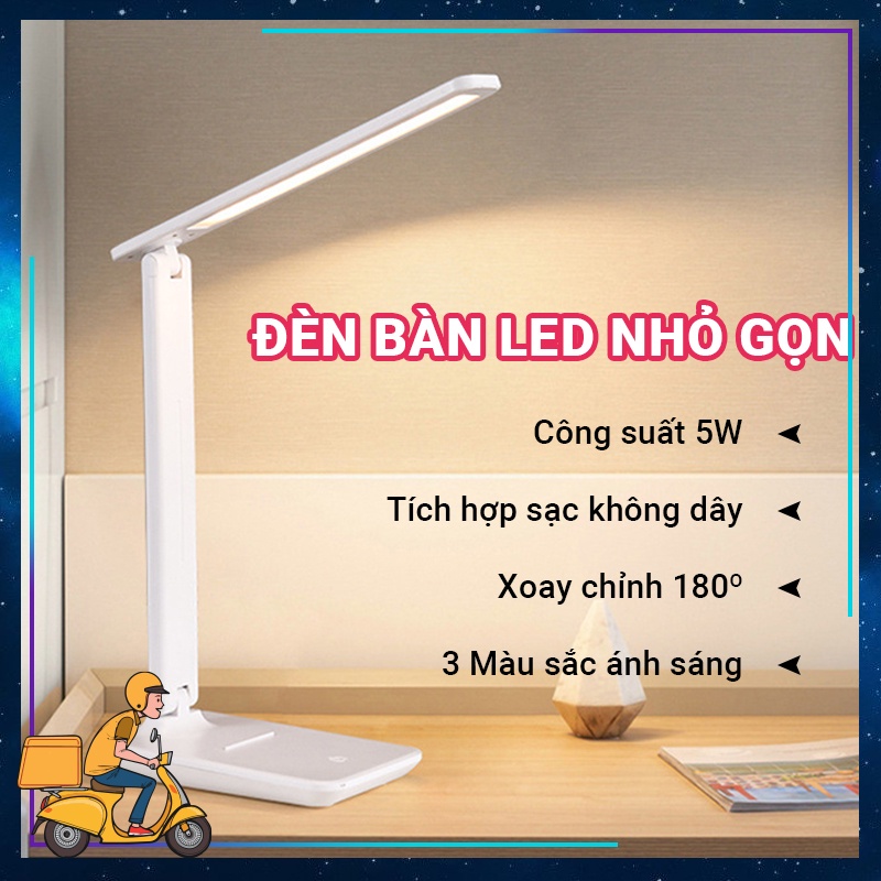 Đèn bàn LED học tập làm việc công suất 5W ánh sáng dịu nhẹ bảo vệ mắt ánh sáng trắng / vàng ấm dễ dàng tuy chỉnh-MT-860