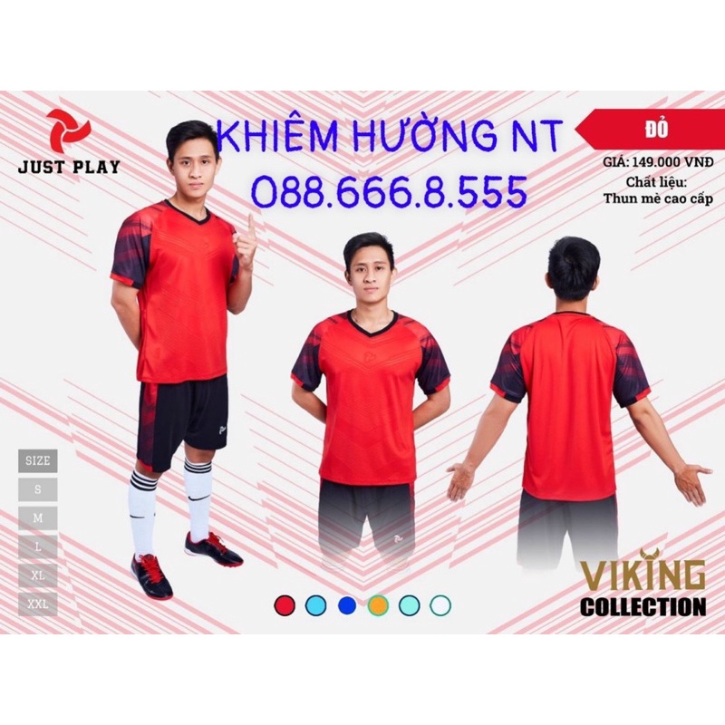 Quần Áo Đá Bóng Không Logo Viking Collection “Cam” Đủ Màu_Mẫu Áo Đấu Hot, Giá Tốt 2021-2022