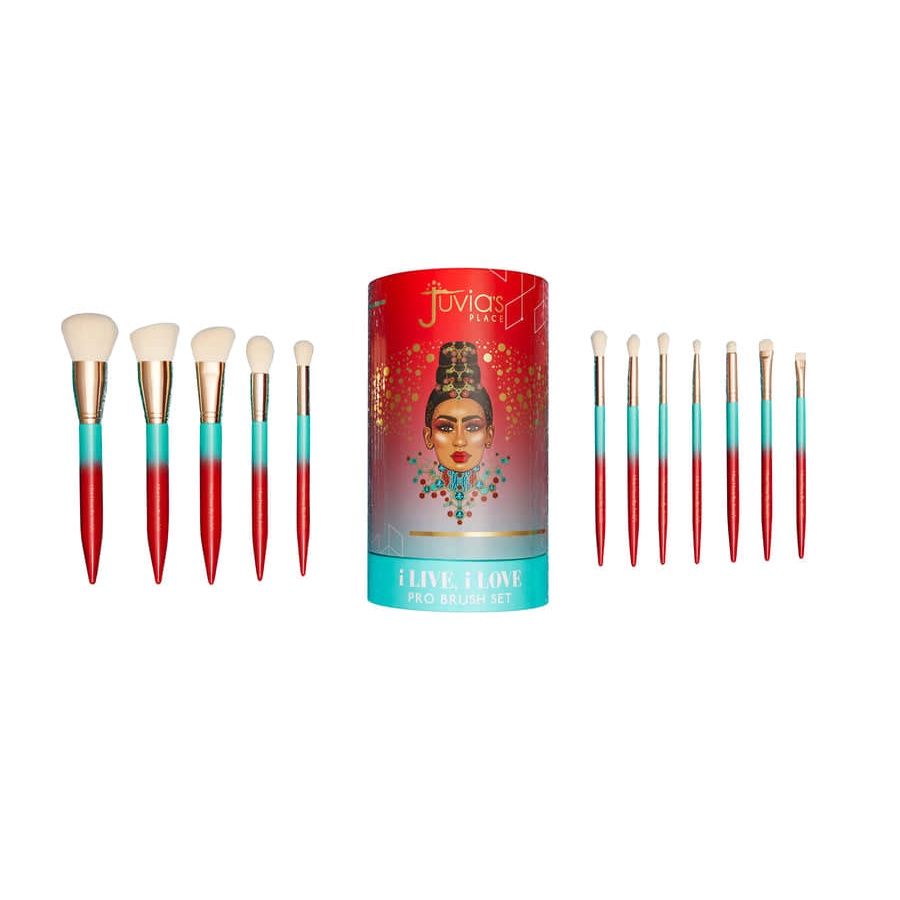 Bộ Cọ Trang Điểm Juvia's Place i Live, i Love 12 Piece Pro Essential Brush Set For Face and Eyes