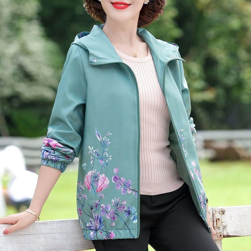 Áo Khoác Ngắn Dáng Rộng Phong Cách Phương Tây Thời Trang Xuân Thu Thiết Kế Mới Dành Cho Phụ Nữ Trung Niên