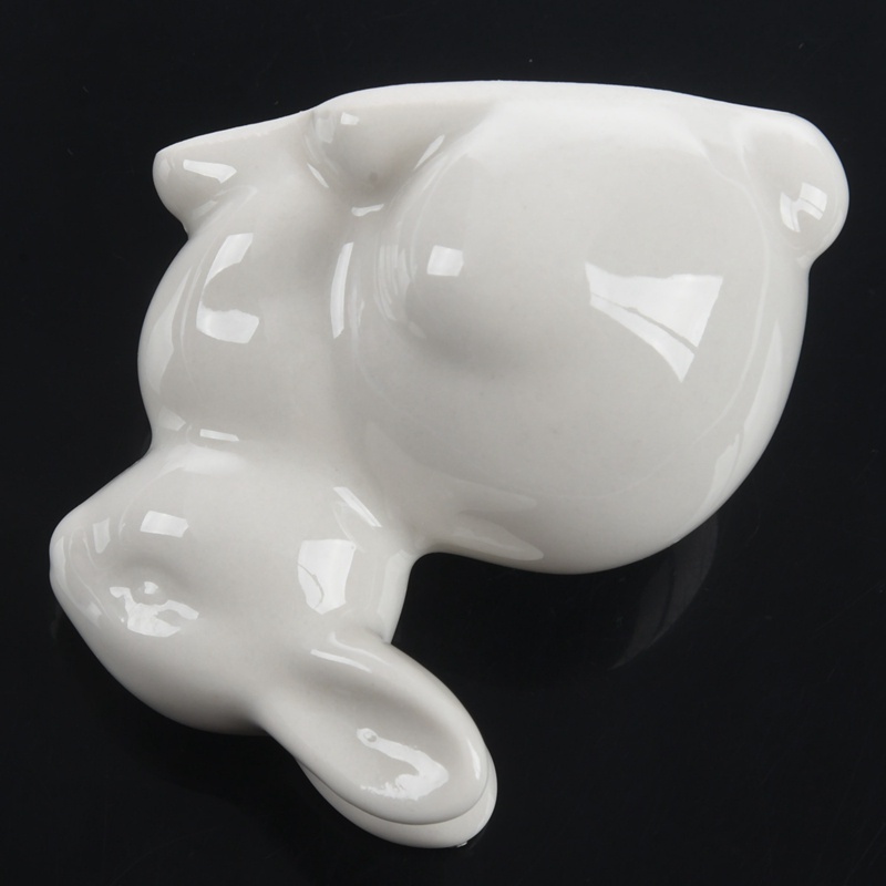 Dễ thương Mini Trắng Gốm Thỏ Đồ trang trí nội thất Đồ trang sức Phong cảnh nhỏ Thủ công Đồ trang sức Sứ trắng Trung bình