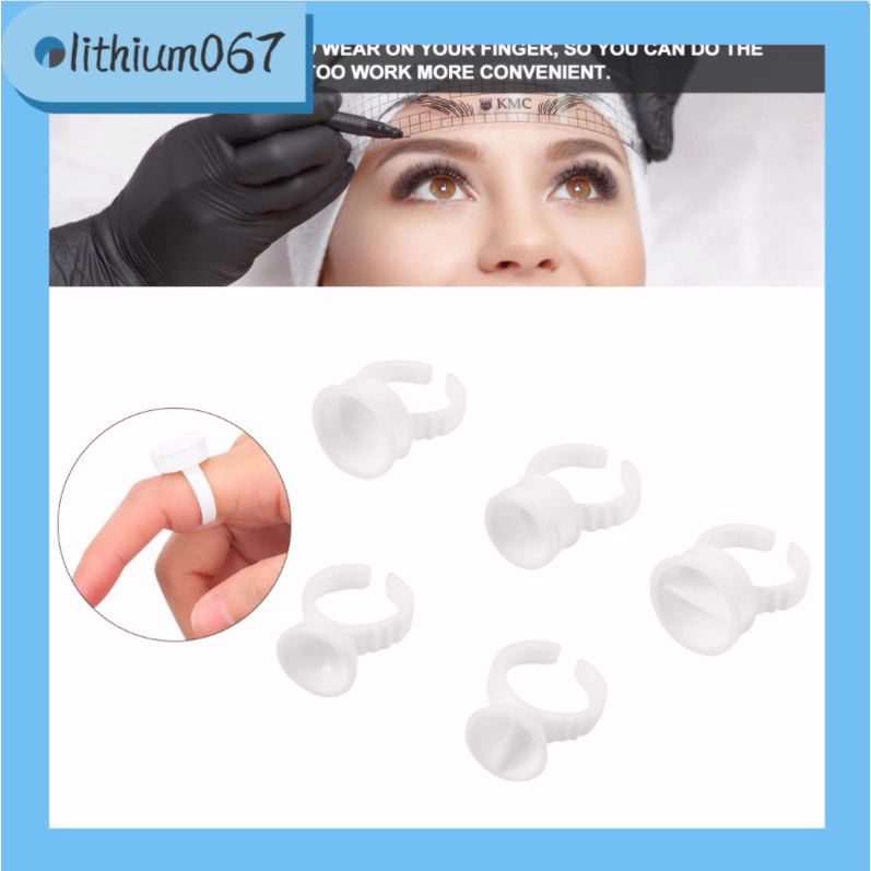 Lithium067 500Pcs Disposable Tattoo Ink Ring Cup Container Makeup Pigment Cap Accessories Holder xăm hình