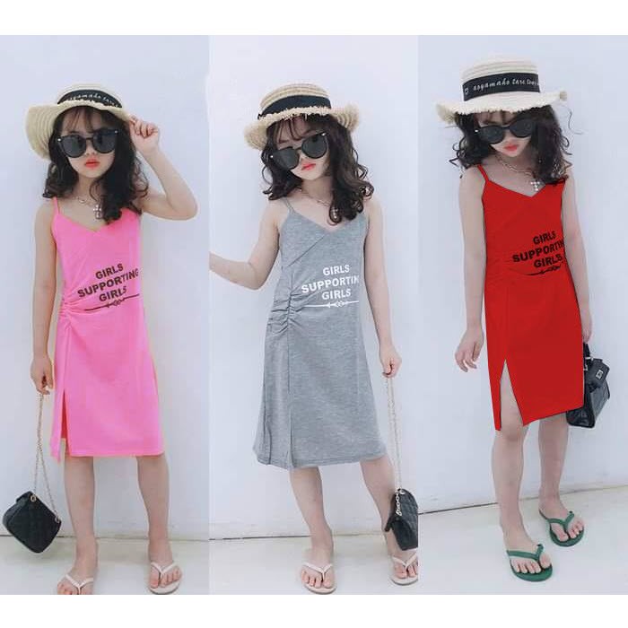 (Loại 1) Thời trang trẻ em - Váy đầm bé gái 7kg-40kg, kiểu dây tăng-đơ, thun 100% cotton - SockiMall (200532)