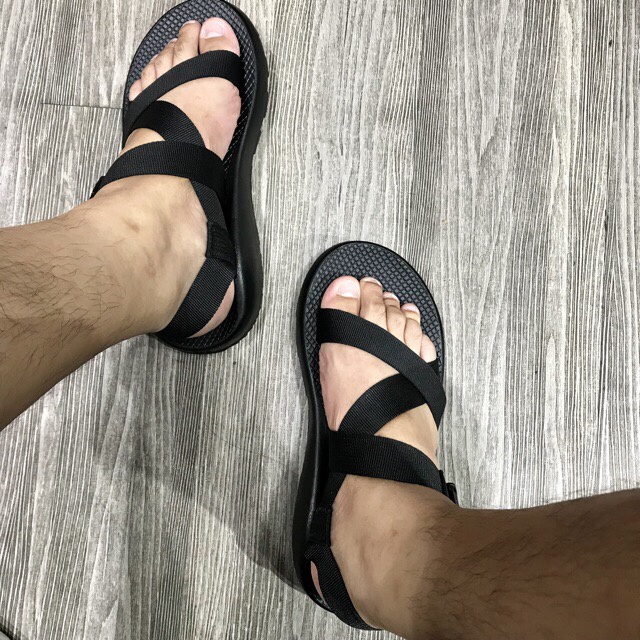 Dép Xăng Đan CHaco Nam Đế Thơm Quai Đen Mã D70