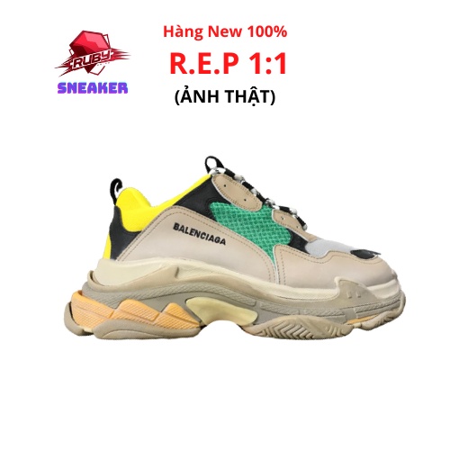 GIÀY THỂ THAO SNEAKER NAM NỮ BALENCIAGA TRIP S MÀU XANH VÀNG