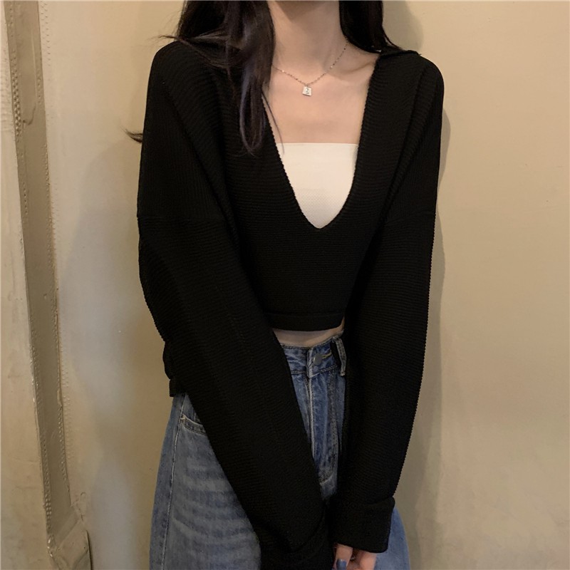 [SẴN] Áo croptop len khoác Ulzzang Quảng Châu ALC38 | BigBuy360 - bigbuy360.vn