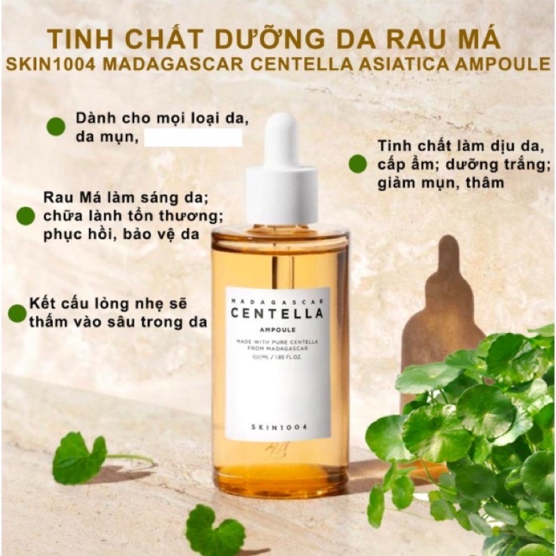 Tinh Chất Rau Má Giảm Mụn, Dưỡng Trắng Da và Phục Hồi Da Skin1004 Madagascar Centella Asiatica Ampoule