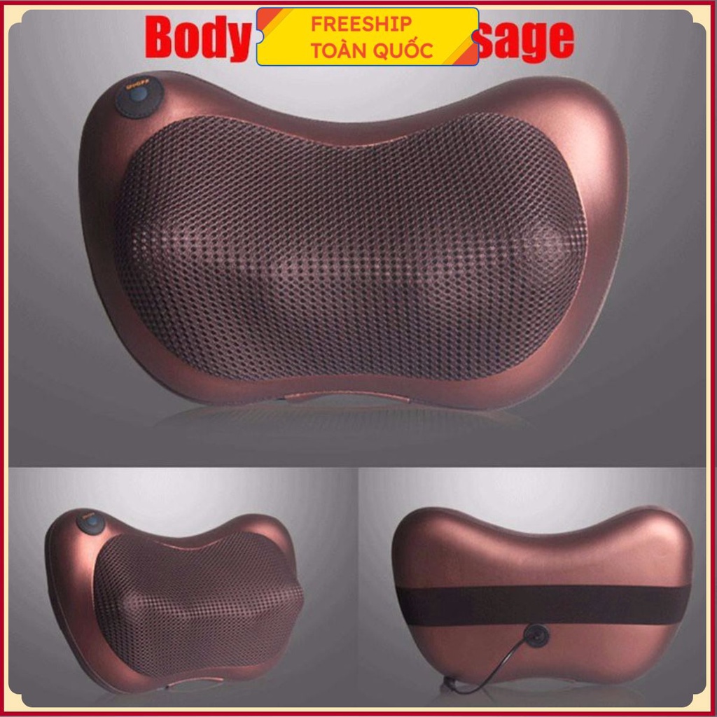 Gối massage hồng ngoại Asia No 8028 2 chế độ 6 bi . .
