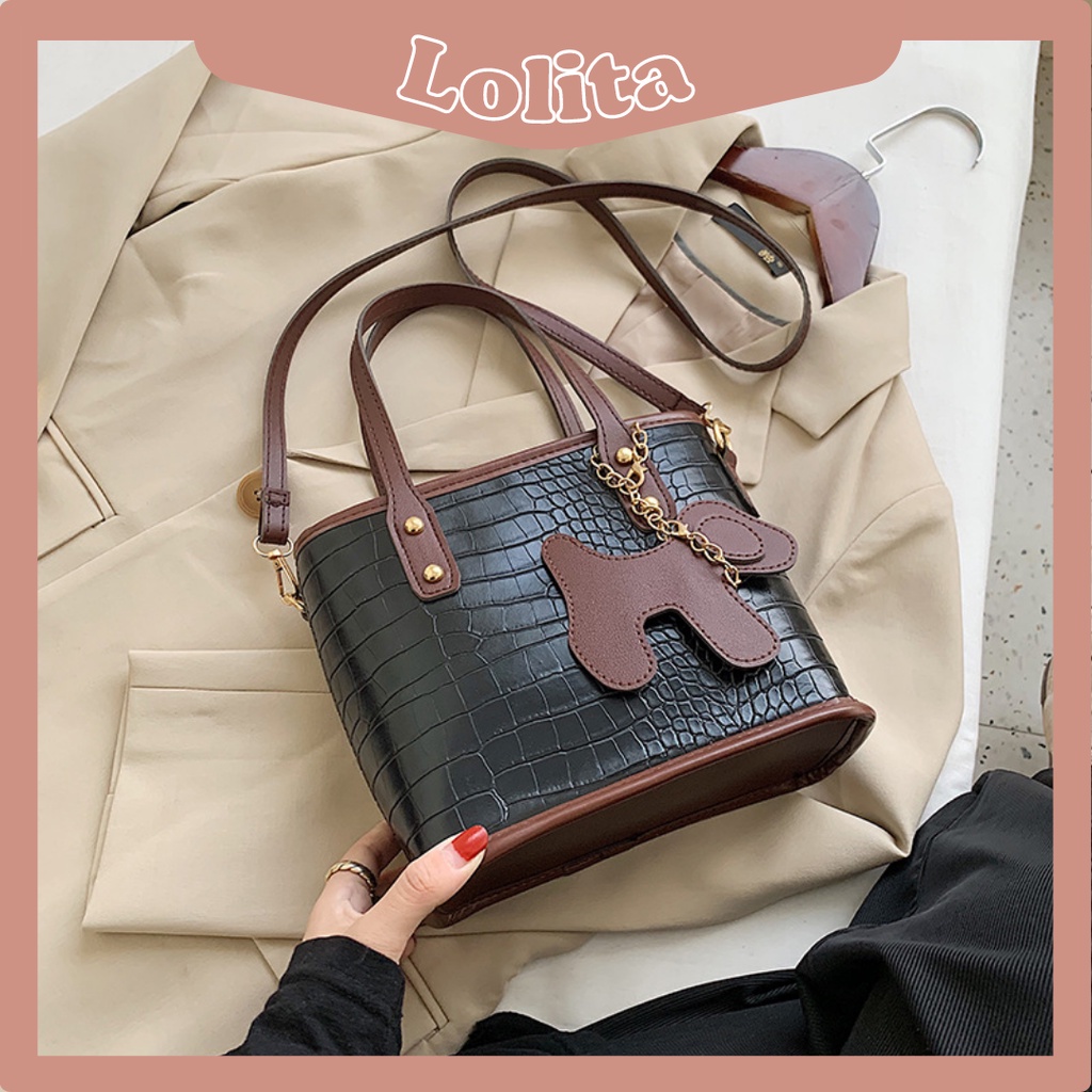 Túi Nữ Tote Đeo Vai LILAS Baggu Đeo Chéo Công Sở Da Rắn