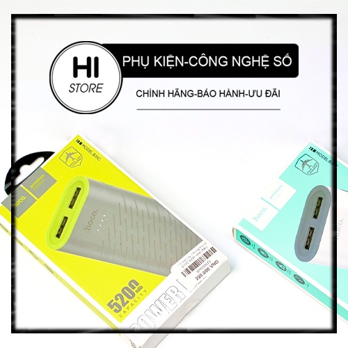 Sạc Dự Phòng Hoco B31C 5200mAh 2 Cổng Sạc 1A - Bảo hành 1 năm