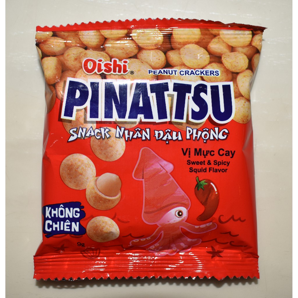 Combo 10 Gói Snack Đậu Phộng Pinatsu Siêu Xốp Oishi